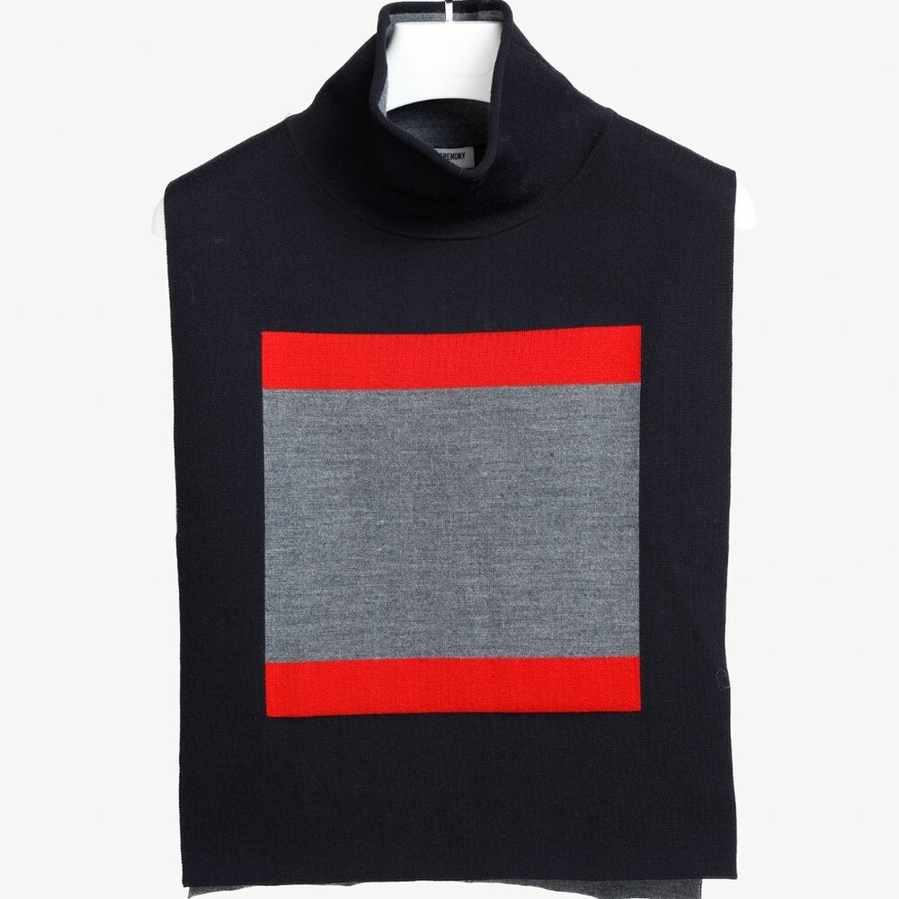 Opening Ceremony Colour Block Poncho Sweater